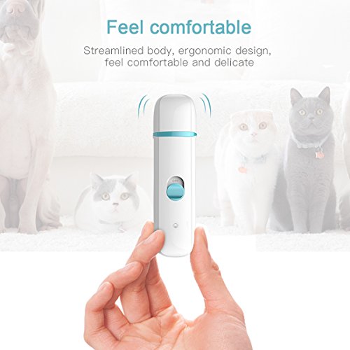 DIGDAN Dog Nail Grinder, Electric Pet Nail Grinder with USB Fast Charging for Gentle Painless Paws Grooming, Portable Nail Trimmer for Dogs, Cats and Other Animals - Thumbnail 5