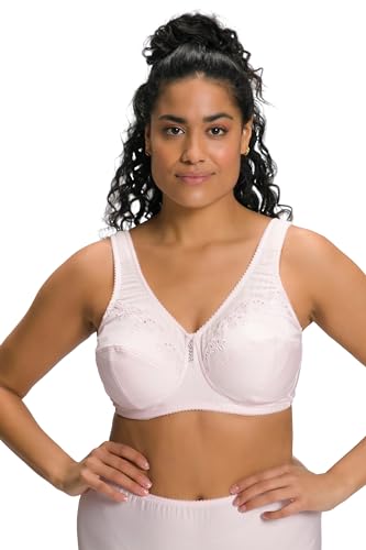 Ulla Popken Damen große Größen Übergrößen Plus Size Entlastungs-BH, Strassanhänger, ohne Bügel rosa 100E 658495500-100E