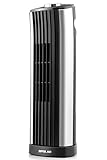 OPOLAR Mini Oscillating Tower Fan, Quiet Personal Desktop Cooling Fan, 14 Inch, Ultra-Silm, 2 Settings, Ideal for Indoor Office Home Desk Use, 120V