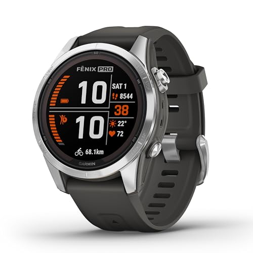 Garmin Fenix 7S Pro Solar, 42 mm, GPS-Multisport-Smartwatch, Graphit
