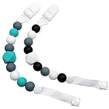 Pacifier Clip - 2 Pack - Silicone Baby Teething Pacifier Clip - BOY - Teether - BPA-Free - Non-Toxic