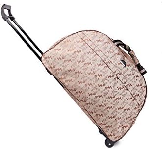 Jaswon Overnight Bags Aero Carry-On Rolling Trolley Luggage- Foldable Lightweight Waterproof Boston Travel Duffel Bag for Women Short Term Trips Weekend Excursion