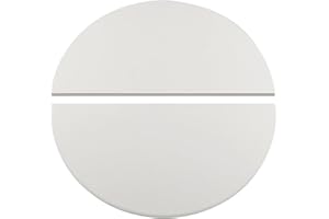 BTCDR 15 inch Half Moon Ceramic Heat Deflector Plates for Kamado Joe Classic I, II, III,Big Green Egg Grill parts, 2-Pack,White