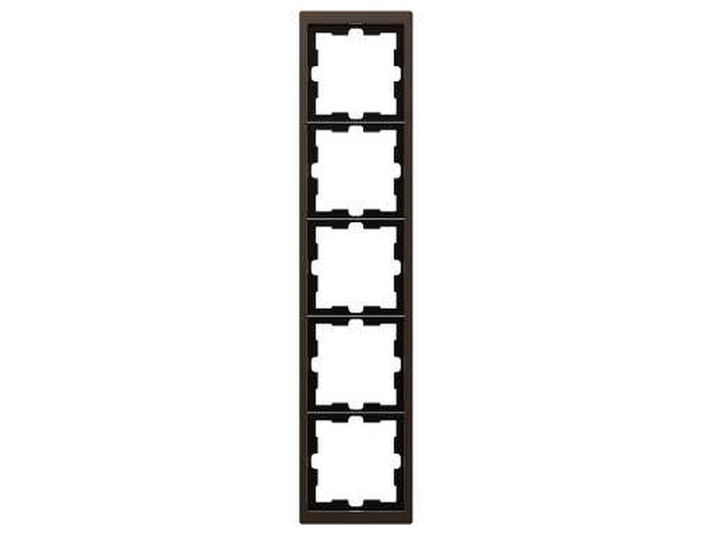 Schneider Electric mtn4050 – 6552 Frame with 5 Elements of the Range D-Life for Vertical and Horizontal Mounting, in Polycarbonate Bright, Mocca