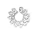 BODYA Blue Cz Gems Crystal Sunflower Nipple Shield Rings Non-Piercing Clip on Circle Nipple Ring Tribal Floral