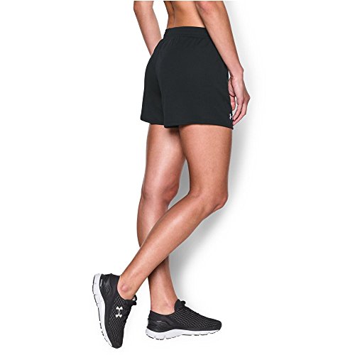 Under Armour Women's Challenger Knit Short, Black/White, Medium