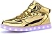 Poppin Kicks Unisex Adults LED Light Up Shoes Men Women Metallic Leather High Top Sneakers