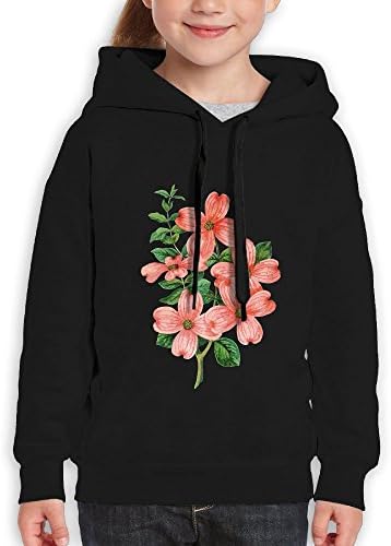Yunandaj Pink Flower Teenagers Hoodie M