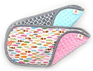 Pello Burp Cloth Set Set, Multi-purpose Blanky/Lovey, Washable for Feeding/Eating, Majestic/Kylie