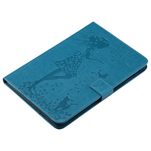 iPad Mini 2 Mini 3 Case, LittleMax(TM) Lightweight PU Leather Flip Stand Embossed Bird & Butterfly & Girl Case Smart Cover with Auto Wake / Sleep for Apple iPad Mini 3/2/1 -#3 Blue - Thumbnail 4