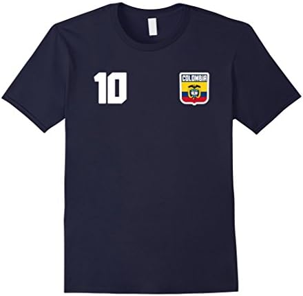 Mens COLOMBIA T-shirt Colombian Tee Soccer Retro Football Camisa Medium Navy