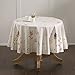 Maison d' Hermine Table Cloth Round Table 100% Cotton 69 Inches Tablecloth Reusable Decorative Everyday Use for Dining Room, Farmhouse, Home, Party, Festive & Wedding Spring Summer - Botanical Fresh