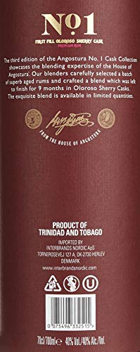 Angostura No. 1 CASK COLLECTION First Fill Oloroso Sherry Cask Premium Rum Batch Rum (1 x 0.7 l) – Bild 8