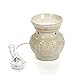 Hosley 6 Inch High Cream Ceramic Electric Candle Warmer Ideal Gift for Wedding Spa and Aromatherapy Use with HOSLEY Brand Wax Melts Cubes Essential Oils and Fragrance Oils O4