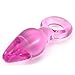 Amyove Transparent Glass Bullet Shape Butt Anal Plug with Pull Ring Adult Sex Toy Couple Sex Game Masturbation Tool, Glass Butt Plug with Anal Pull Ringthumb 1