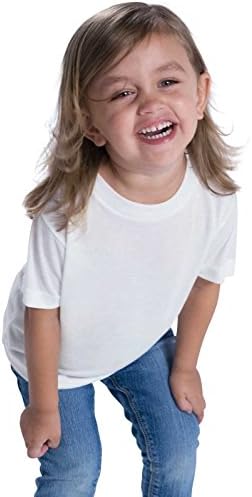 Sublivie Toddler 100% Polyester Crew Neck Short Sleeve Sublimation Tee