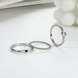 YADOCA 8pcs 2MM Stainless Steel Rings for Women Men