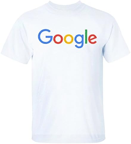 XTOTO Men's Google New Logo Pleated Effect Funny Special Cool T-shirts white XL