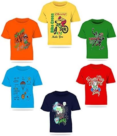 Kiddeo Kids Boys Tshirts(Navy)(Pack of 6)