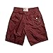 Birdwell Men's 312 Nylon Board Shorts, Long Length (Burgundy, 33)