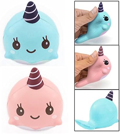 2018 Stress Toys Soft Whale Cartoon Squeeze and Slow Rising Cheap Fidget Toy by TOPUNDER (Whale Pink)