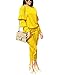 Subtle Flavor Women 2 Pieces Outfits Puff Sleeve Top and Long Flounced Pants Sweatsuits Set Tracksuits
