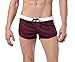 Men's Draw-String Slack Shorts Men's Swimming Trunks Boxer Brief Swimsuit Coffee US S(tag M)