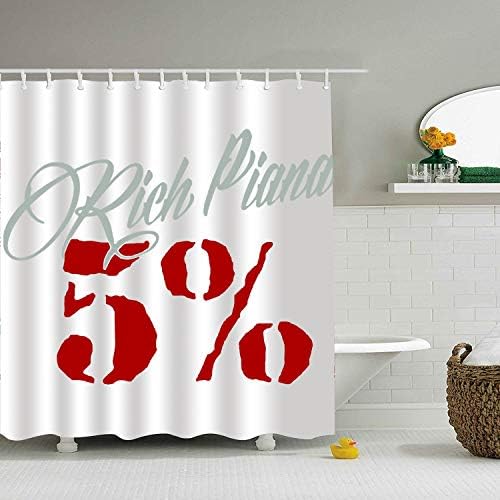 XPNiao RIP Rich Piana 5 Waterproof Mildew Resistant Fabric Polyester Shower Curtain, Multi