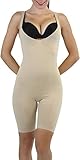 ToBeInStyle Women's Seamless Full Body Long Leg Nylon Blend BodyShaper - Beige - 3X