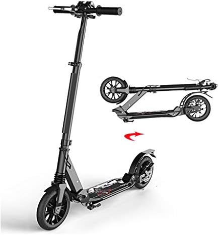 キックボード キックスクーター 子供 大人のための軽量の折るスクーター ハンドブレーキおよび大きい車輪が付いている調節可能なスクーター アルミニウムフレーム 女の子男の子十代の若者たちの通勤学校 Color Black Ospacp Org Ar
