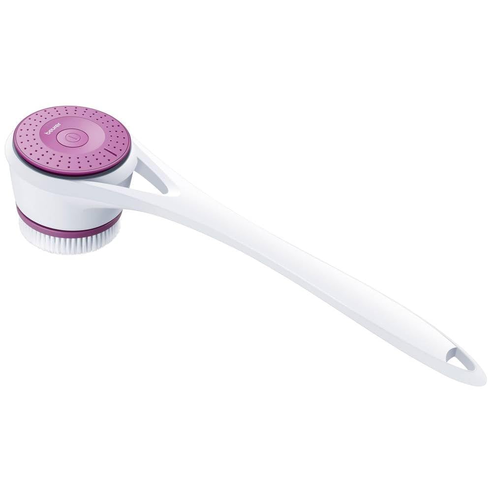 Beurer FC25 Powered Body Brush | for Deeper Cleaning and Exfoliation for Softer Skin | 2 Removable Brush attachments | 2 Speed Settings | Easy-Reach Handle | Waterproof