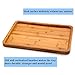 Bamber Large Bamboo Serving Tray Decorative Coffee Tea Platter 18 x 13 x 1.2 Inches