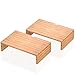 Well Weng Dual Monitor Riser Bamboo Desktop Stand for Computer,Laptop,Printer,iMac,Componentthumb 3