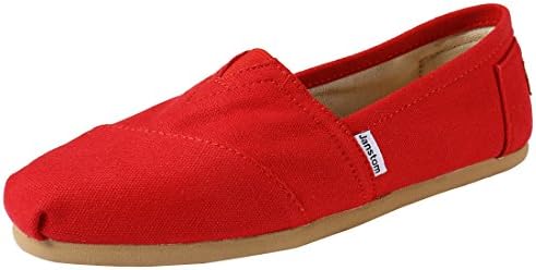Janstom Women's Classic Casual Slip-On Shoes Loafers Red 9 B(M) US-39.5