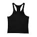 SMTSMT Mens Stringer Tank Top Y-back Mucle Gym Singlet Vest (M, Black)