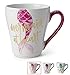 Ceramic Reusable Coffee/Tea Mug: Cute Novelty Mermaid at Heart Hot Coffee or Tea Cup (Pink)
