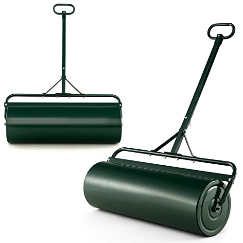 Goplus Lawn Roller, Push/Tow-Behind Lawn Roller, 17