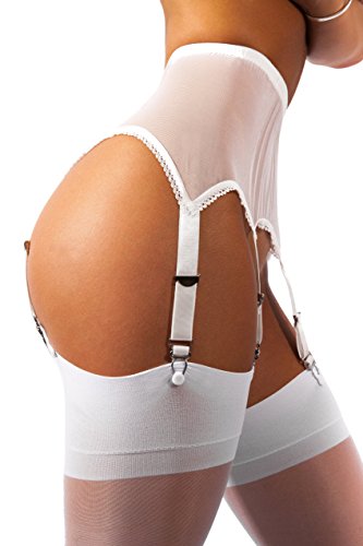 image for sofsy Sheer Thigh High Stockings for Women's Garter Belt/Suspender Bel