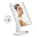 16 LED Makeup Mirror with USB Charging Touch Screen Dimming Cosmetic Mirror 180 Degree Rotation Adjustable Stand Cosmetic Desk and Table-top