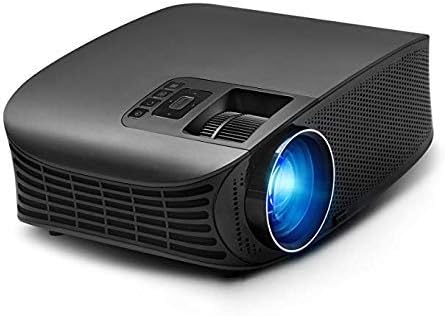Zichen YG600 Video Projector 30,000 Hour 200" LCD 1080P Full-HD Portable Projector Compatible with HDMI VGA AV USB Microsd Audio Out 3.5Mm for All Entertainment Home Theater Party Games,EUPlug