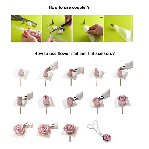 YO Cake Decorating Tips Baking Set, Frosting Piping Kit Pastry Bags and