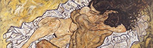 Amazon Com 1art1 Egon Schiele Poster Photo Wallpaper The Embrace Lovers Ii 1917 1 Part 98 X 31 Inches Kitchen Dining