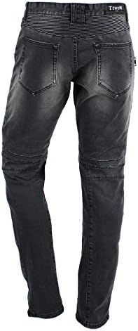KooL J Mens Zippers Biker Motorcycle Vintage Denim Jeans Slim Straight 30~46 Big Size