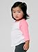 American Apparel Infant Poly-Cotton 3/4 Sleeve Raglan - White/Black / 18-24M