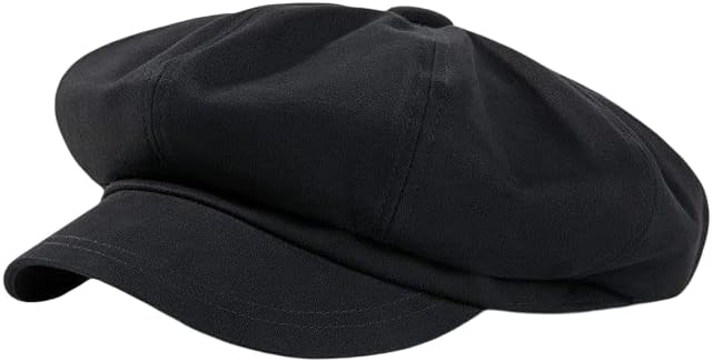 Big Wool Blend Newsboy Cap-Black W07S38E (XL/3LX) at Amazon Men's