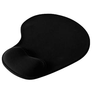 Alfombrilla para raton ergonomica mousepad con apoyo de Gel reposamuñecas Negro