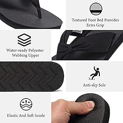 EQUICK Women's Flip Flops Arch Support Yago Mat