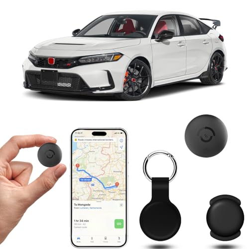 Mini GPS Tracker for Vehicles – Car Tracker Device Hidden with Magnetic Silicone Case, iOS Compatible Portable Personal Anti-Theft GPS Tracker for Car, Bike, or Kids, No Monthly Fee