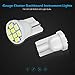 Partsam T10 194 LED Light bulb 168 LED Bulbs Bright Instrument Panel Gauge Cluster Dashboard LED Light Bulbs Set 10 T10 LED Bulbs with 10 Twist Lock Socket 5/8 Inch 16mm - White 10Pcak