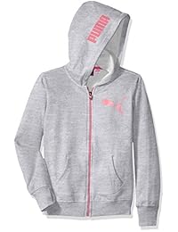 Puma - Sudadera con capucha y cremallera para niña